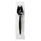 Boardwalk Mediumweight Wrapped Polypropylene Cutlery, Spork, Black, 1000PK BWKSPORKBLPPIW - alternate 1